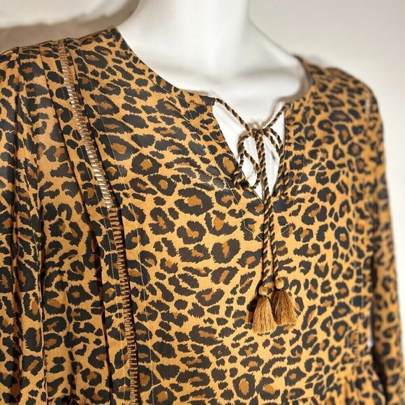 Time & Tru SZ S NWT Leopard print babydoll style 2-Piece dress Animal Boho - Picture 2 of 14